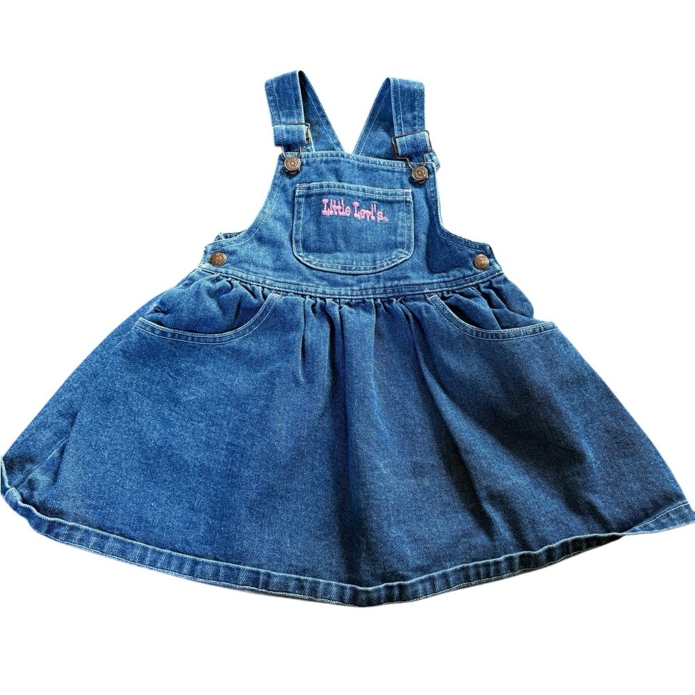 Little Levi’s Jean jumper, adjustable straps, full skirt, pockets, red tab, sz 4
